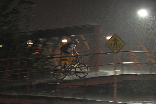 Riding in the rain