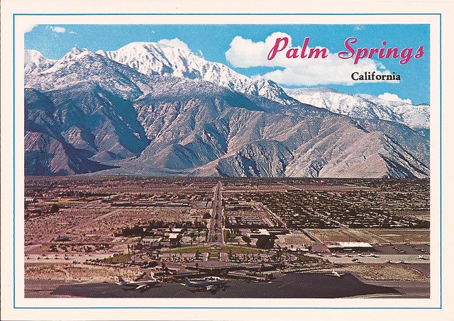 Palm Springs Municipal Airport (PSP) postcard - 1970's