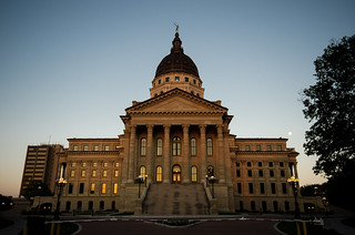 Kansas State Capitol at Sunset