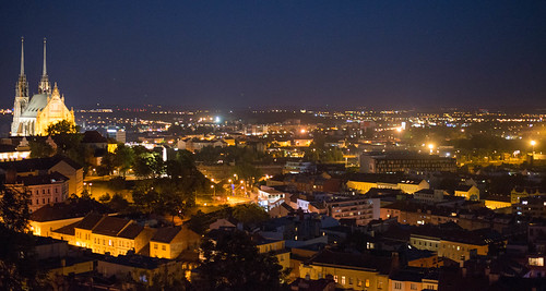 castle night cathedral clear brno spilberk