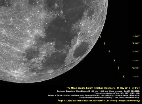 The Moon occults Saturn II: Saturn reappears