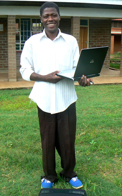 Mabvuto Matebule with Computer
