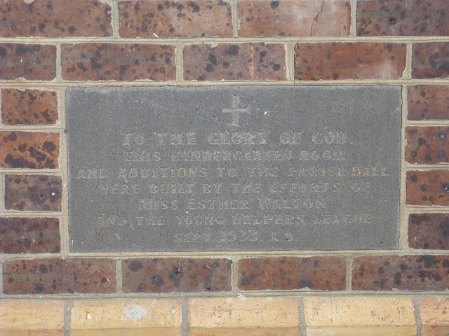 The Foundation Stone of the Former Parish Hall and Kindergarten of St. John the Baptist and St. John the Evangelist – Pollack Street, Colac