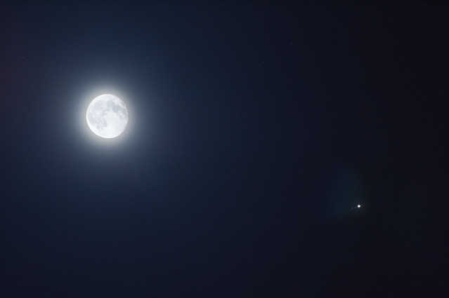 Moon and Jupiter conjunction