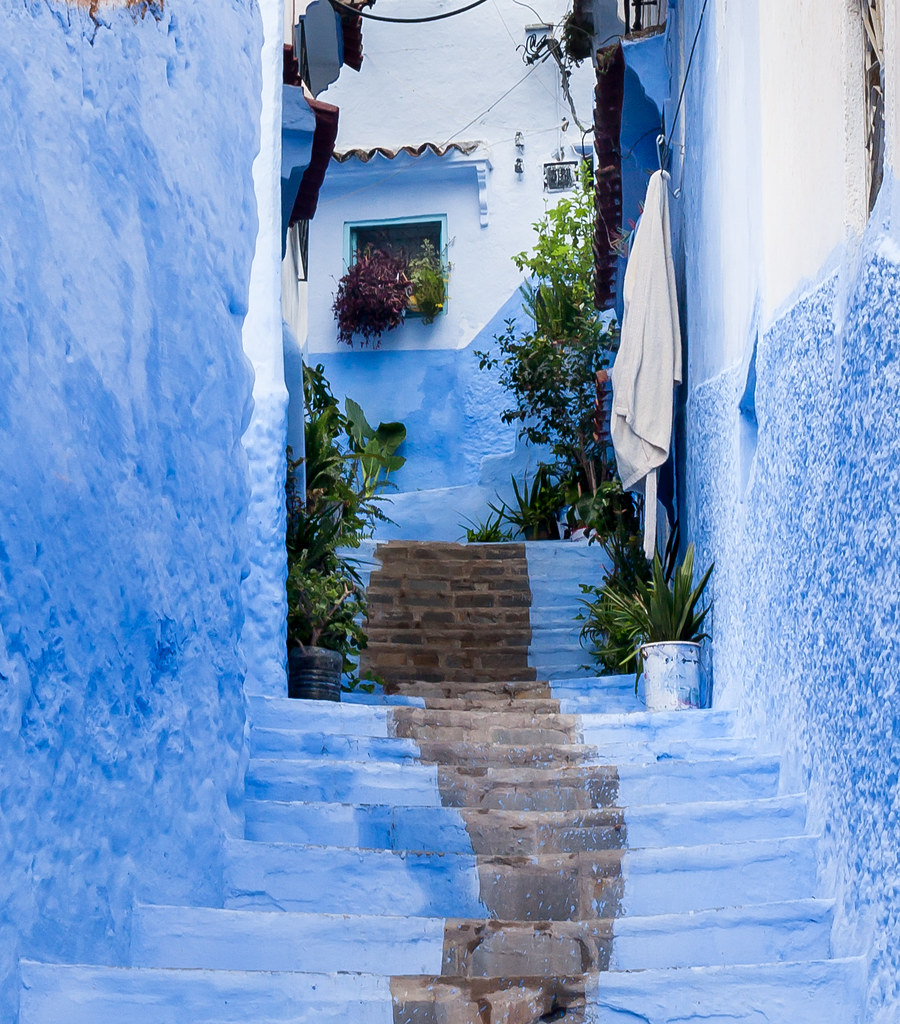 Escalier bleu