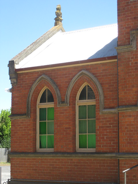Green Stained Glass Windows of the Pleasant Street Wesleyan Methodist Church Sunday School - Pleasant Street, Ballarat