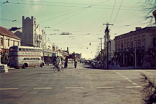 View of St. Vincent Street, Port Adelaide showing trolley bus | by City of PAE Libraries’ local historical photos