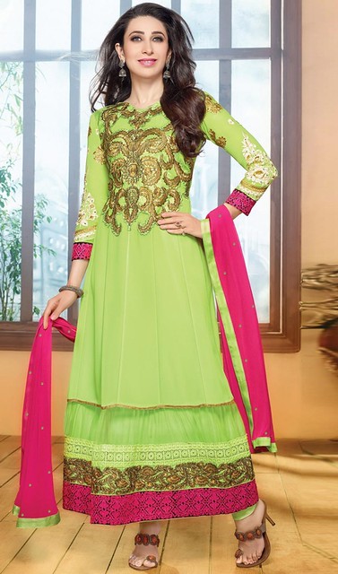 Karisma Kapoor Green Color Georgette Dress | Immerse into th… | Flickr