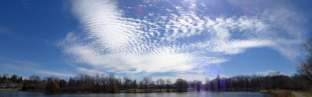 Spring sky over Willow Pond