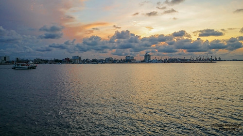 sunset cloud de mexico puerto atardecer mar cielo nubes veracruz atlántico golfo turistas bote escolleras