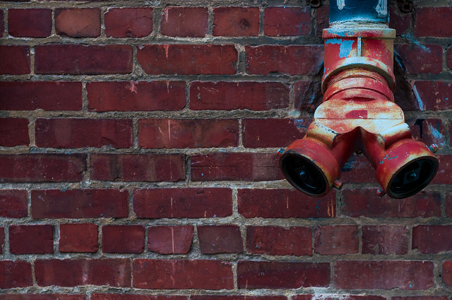 Brick Wall, San Francisco Chinatown, California USA