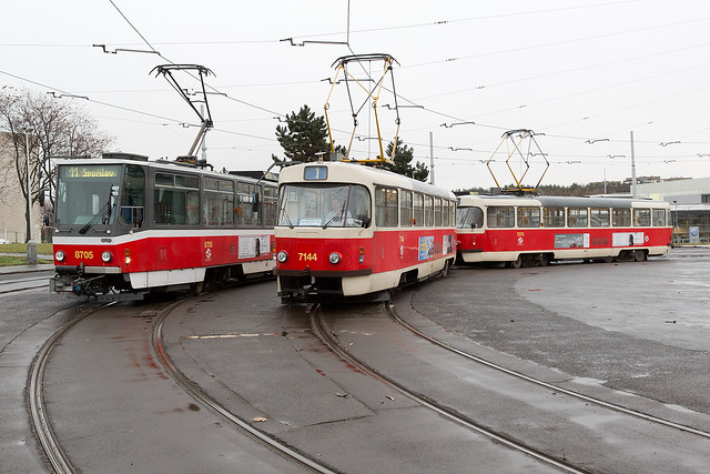 Prague, T3SUCS 7144 + 7273 and T6A5 8705