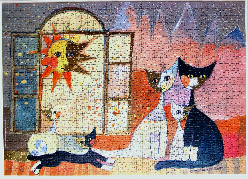Mini Puzzle 54 Pièces Parties 175x125 MM Rosina Wachtmeister Chats Cats 