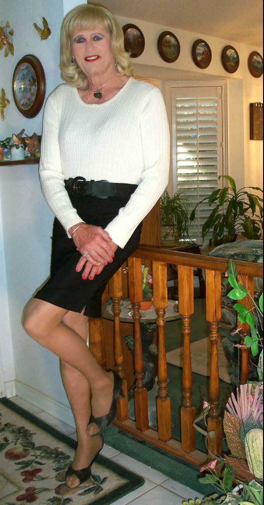 White Sweater n Black Skirt
