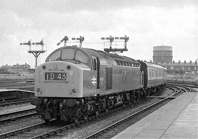 By © Ken Matthews - Class 40 40175 1D43 1000 or 1005 Euston - Holyhead ? - Summer ' The Irish Mail ' ?  - early to mid 70s non stop through Chester