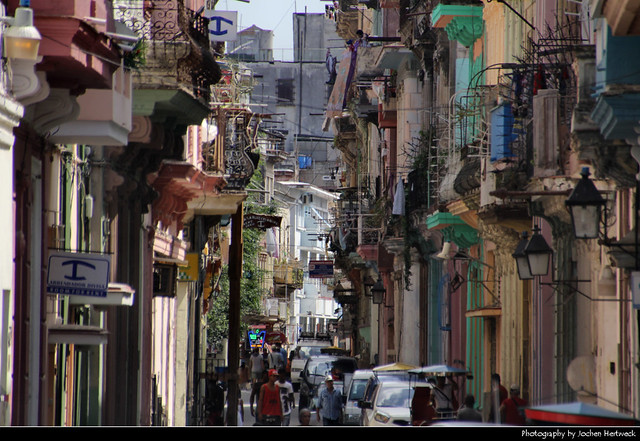 View along Calle Aguacate, Havana, Cuba
