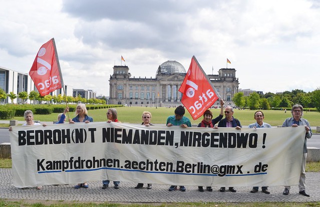 Protest: Keine Drohnen für die Bundeswehr!