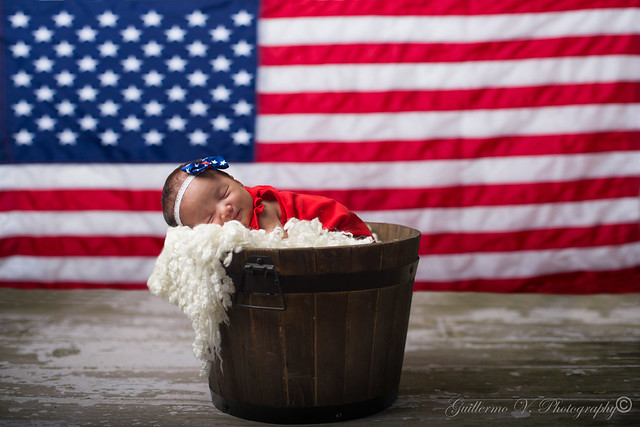 My daughter's first holiday photoshoot Happy 4th of July! :)