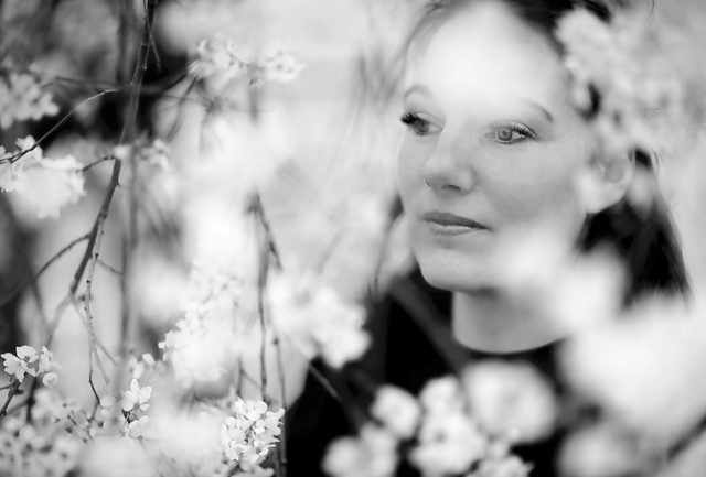 Pernilla Voss in the cherrytree
