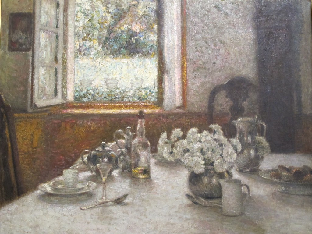 Le Dessert, Gerberoy (1903), Henri Le Sidaner - Exposition « Henri Le Sidaner et la douceur de vivre (1862-1939) », Musée des Beaux-Arts de Cambrai (59)