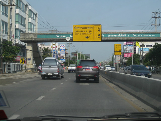 Driving from Chiang Mai airport into downtown