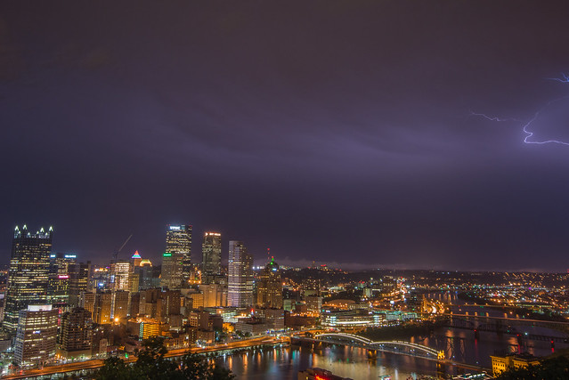 Lightning over Pittsburgh from Mt. Washington in the Spring 2014 040
