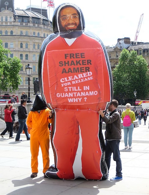 Free Shaker Aamer, Trafalgar Square, London, May 23, 2014