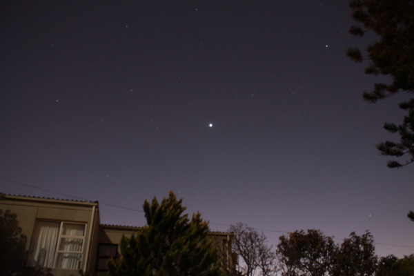 Venus in the morning sky in the constellation of Aquarius