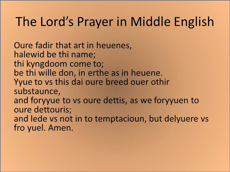 The Lord's Prayer in Middle English