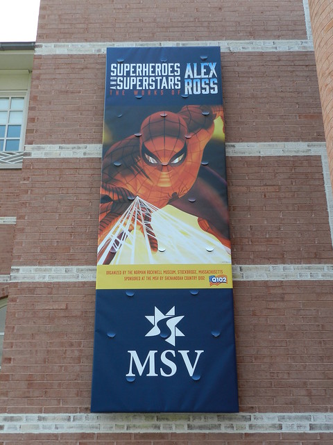 Outside Sign for Alex Ross Exhibit
