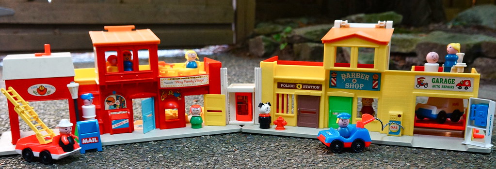 1973 Vintage Fisher Price Play Family Village.  It was the largest Fisher Price Play Set