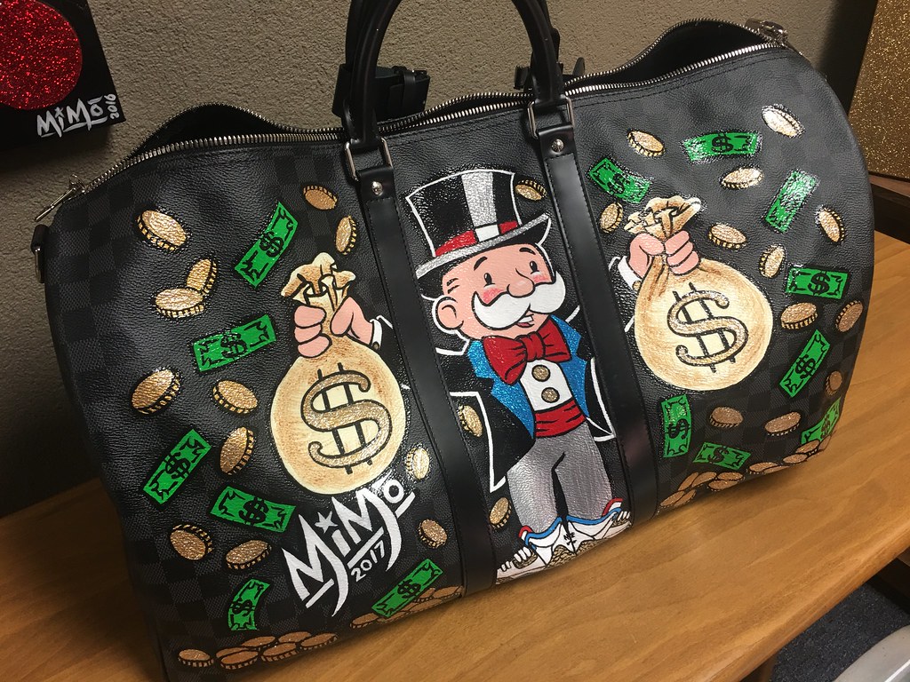 hand painted lv bags