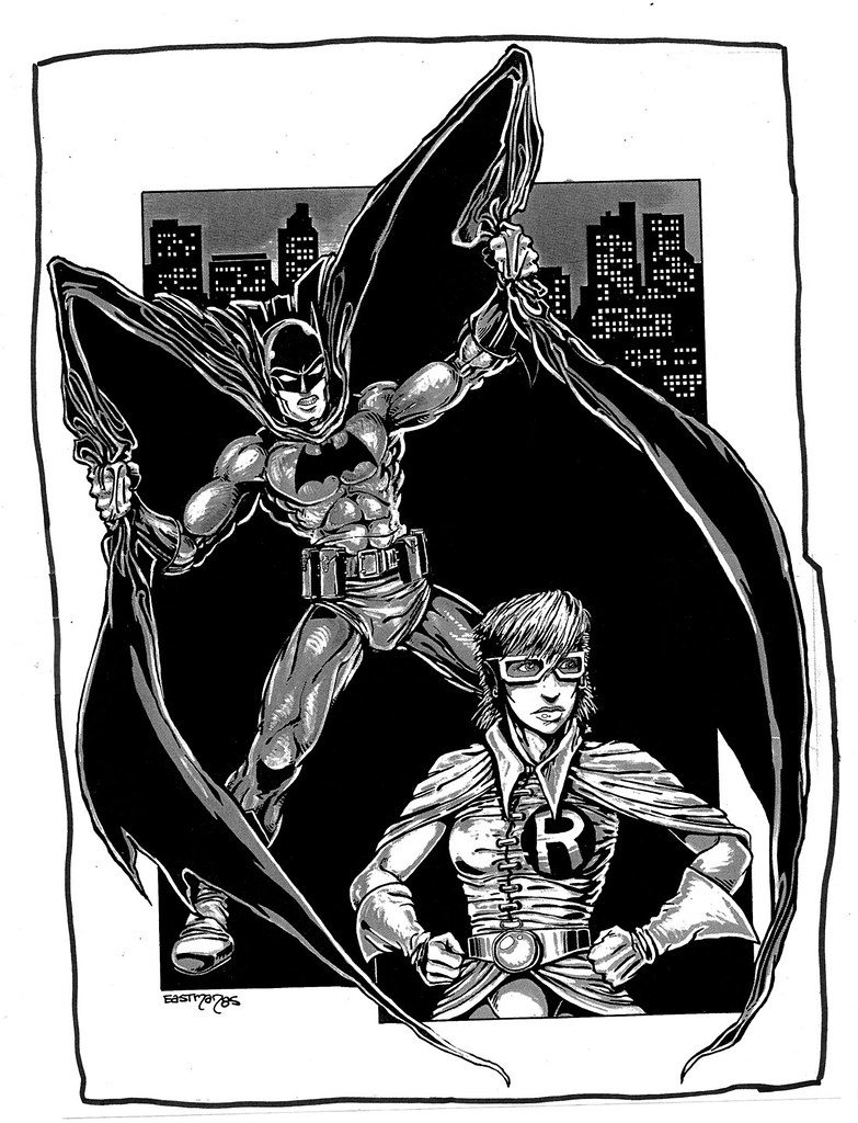 "Dark Knight" .. pin-up art by Kevin Eastman (( 1985 )) by tOkKa