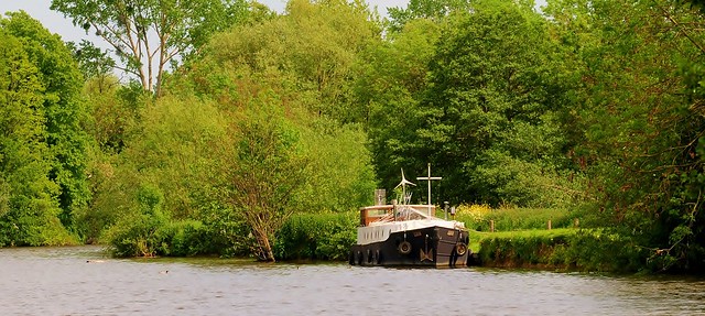Converted Barge moored at Runnymede