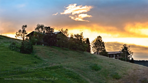 sunset summer sky mountain clouds landscape sonnenuntergang hiking sommer wolken berge alpine landschaft wandern kleinwalsertal