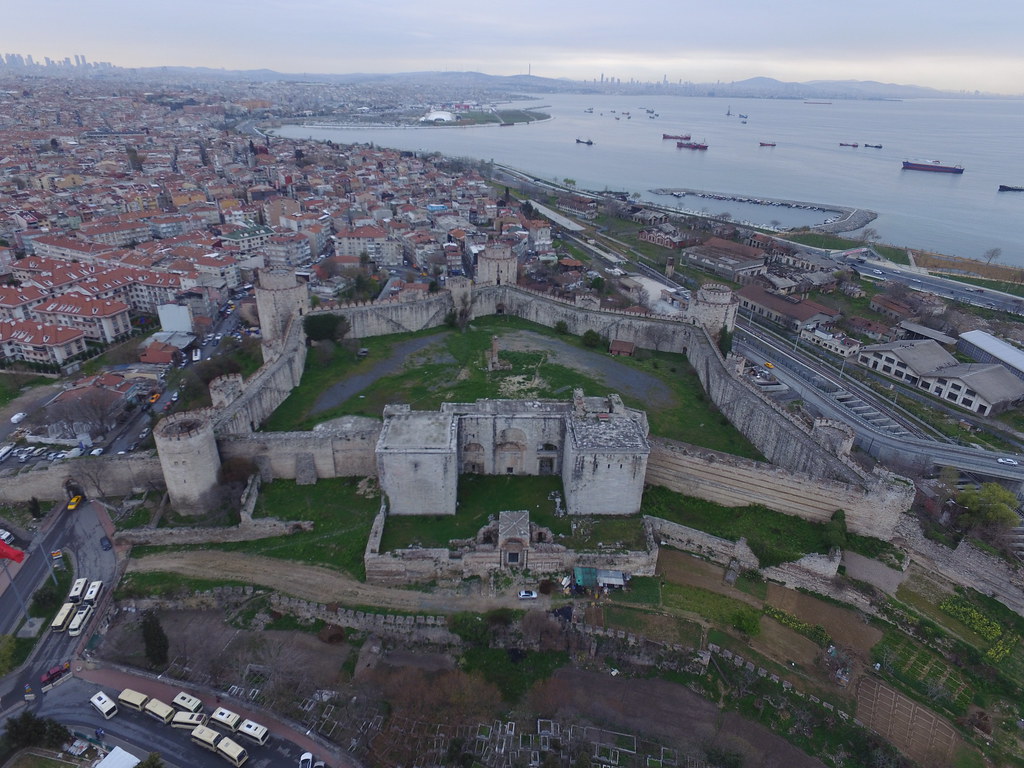 The Seven Towers Fortress (Yedikule Hisarı) from the air