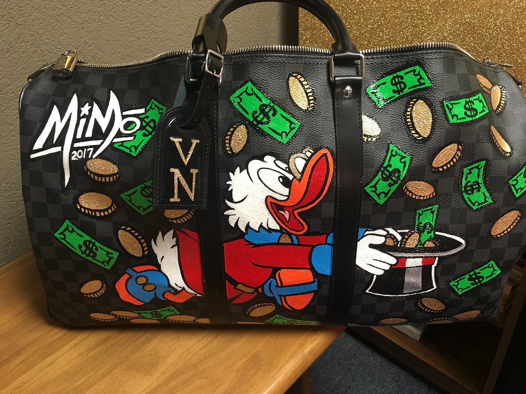 MiMo, Mike Mozart , Alec Monopoly Ghost Artist, painting of Scrooge McDuck,...