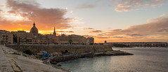Puesta de sol en La Valeta (Malta) desde St. Elmo Place