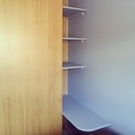 New bedroom shelves installed