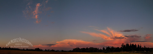 Looking east at Sunset by supermoe (Alan Moditz), Sometimes the best is behind you. Ridgefield Washington sunset sky look clouds evening sundown wide 