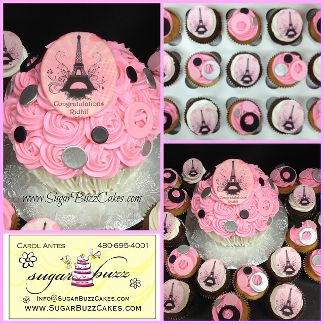 Pretty in Pink Paris cupcakes