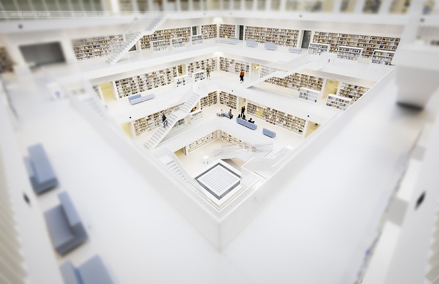 Stuttgart library, tilt shift