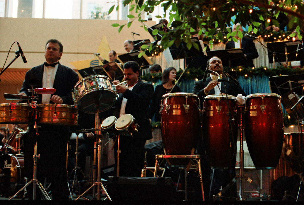 Edgardo Cintron and the Tiempo Noventa Orchestra Market street East Philadelphis Dec 1995 002