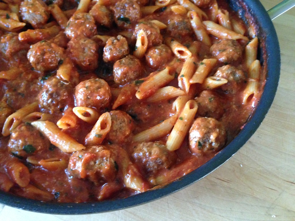 penne with meatballs | The Home Cook | Flickr