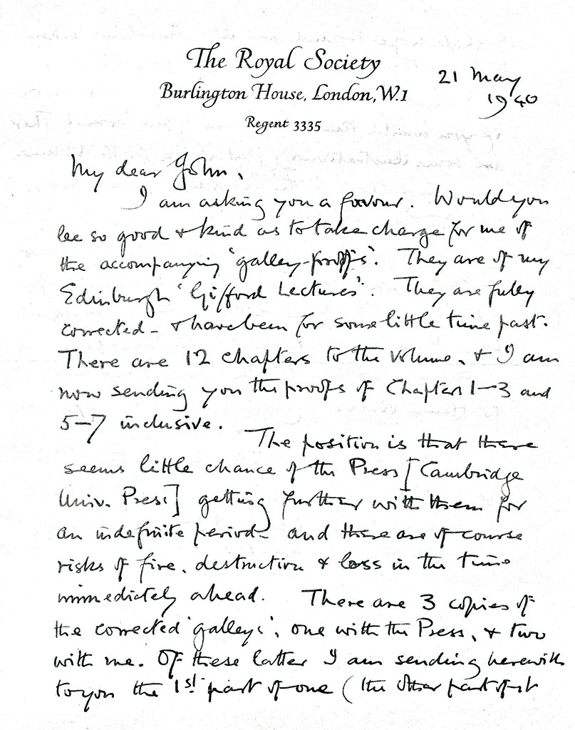 Sherrington to Fulton - 21 May 1940 (Yale 272) 1/2