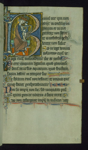 Psalter for Cistercian female supplicant, Initial u0026quot;Bu0026quot; with ...