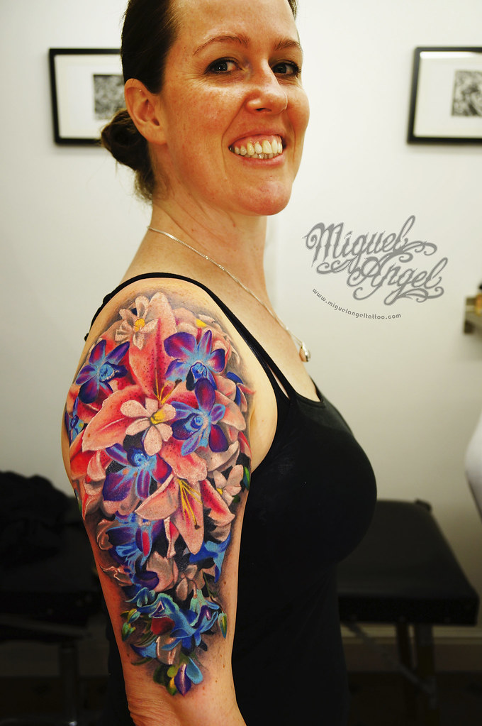 Singapore lilies tattoo | Miguel Angel Custom Tattoo Artist … | Flickr