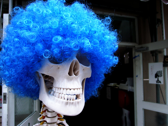 Skull and Blue Afro