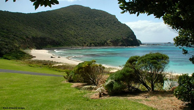 View to Malabar Hill From Neds Beach, Lord Howe Island, NSW, Australia