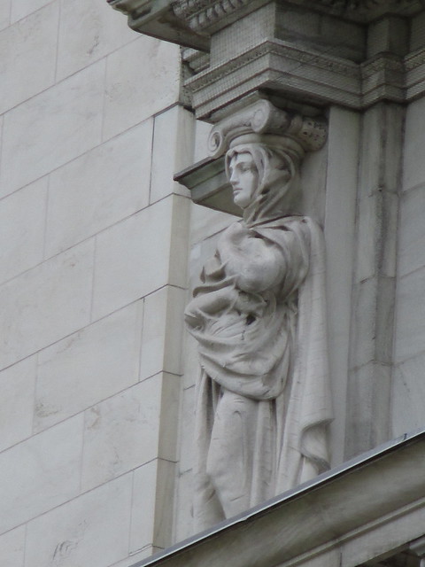 Courthouse Caryatids Roof Statues 2412
